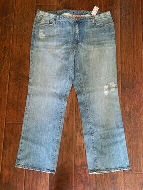 NWT Womens Lane Bryant Seven7 Jeans Size 24 Plus Size Distressed MSRP $99.50